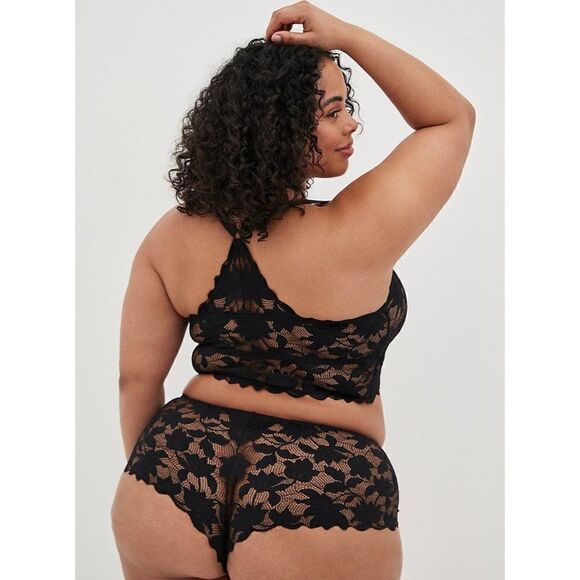 COPY - TORRID BLACK LACE CHEEKY PANTY PLUS SIZE 1 NEW - Picture 2 of 4
